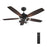 Carro Karson 52" 100W Ceiling Fan/Remote/Light Kit, Bk/Walnut