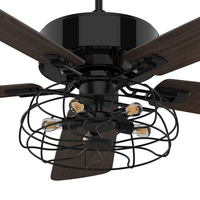 Carro Maverick 52" Ceiling Fan, Black/Walnut