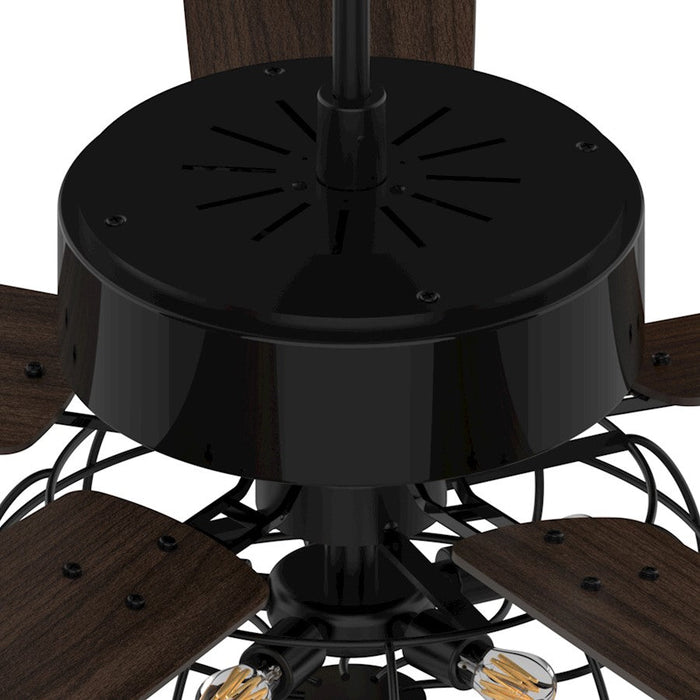 Carro Maverick 52" Ceiling Fan, Black/Walnut