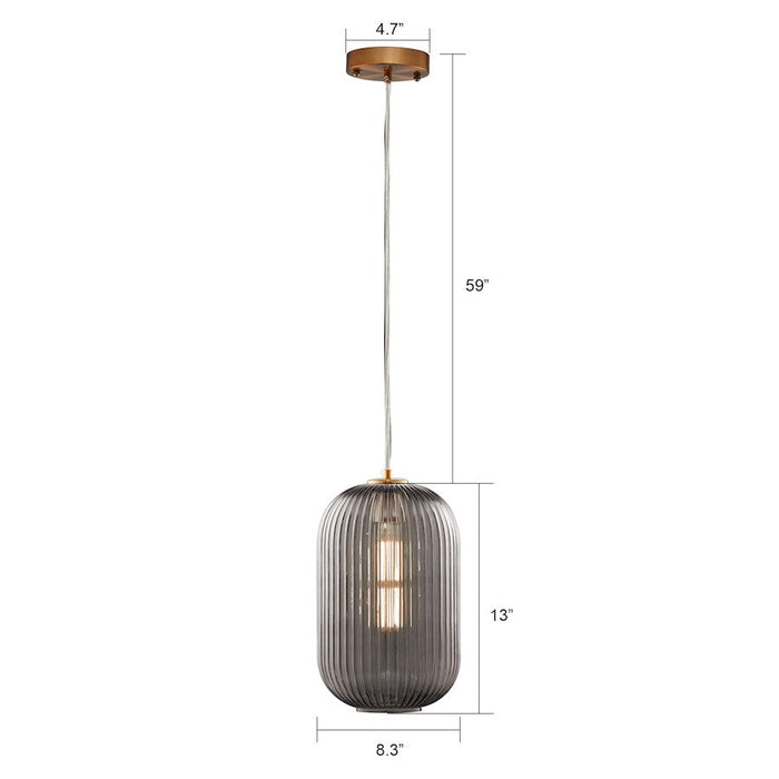 Carro Circulus Ribbed Glass Pendant