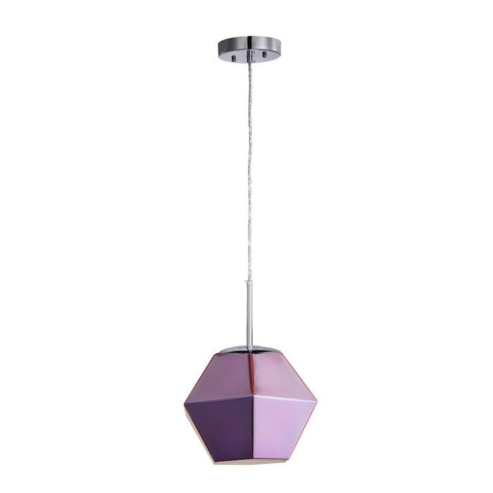 Carro Pegase Jewel Tone Glass Pendant