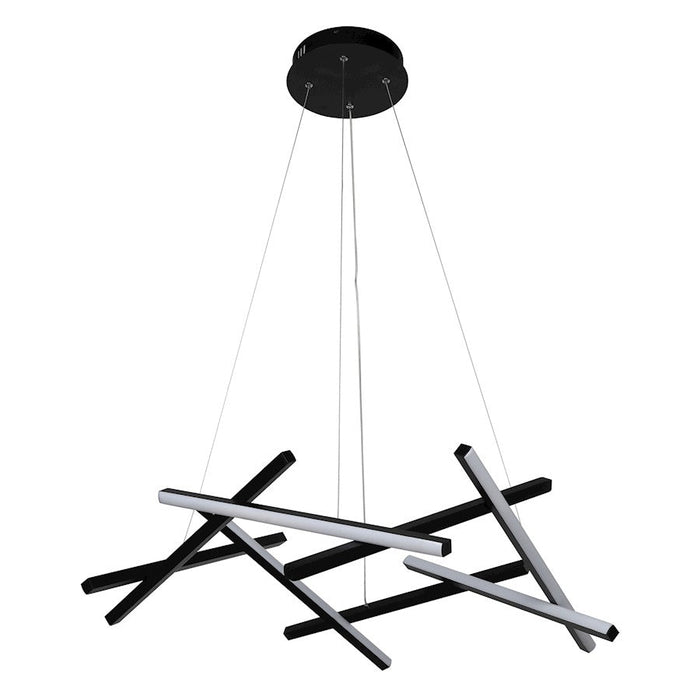 Carro Kensie Linear Hanging LED Pendant, Matte Black/Matte Black