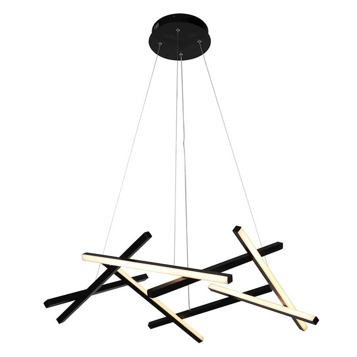 Carro Kensie Linear Hanging LED Pendant, Matte Black/Matte Black