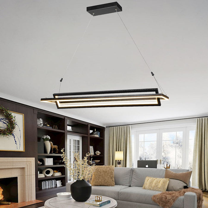 Carro Palermo LED Pendant, Matte Black/Matte Black