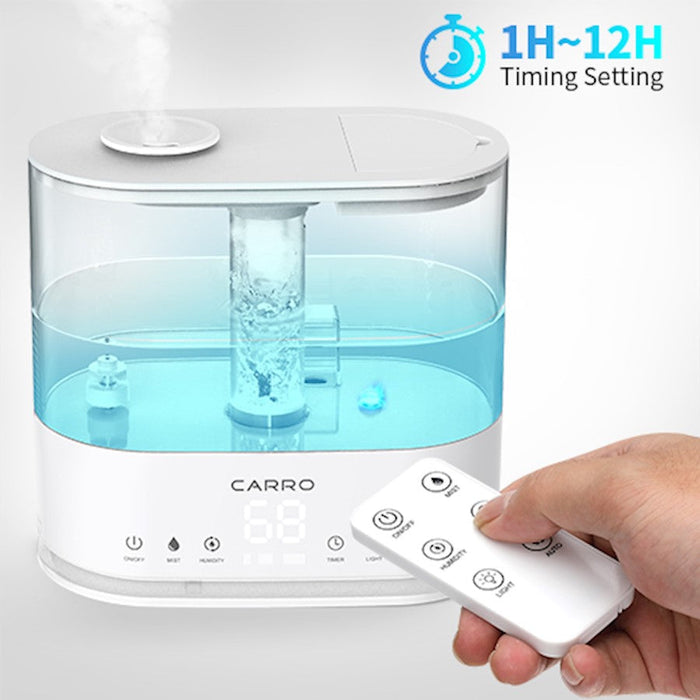 Carro 4L Top Fill Ultrasonic Cool Mist Humidifier/White/Aroma Tray