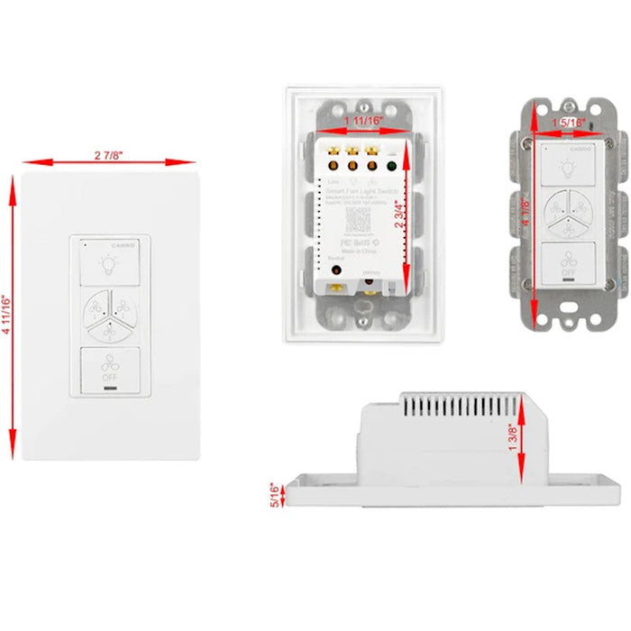 Carro Pionnier Smart Switch, Light On/Off, White