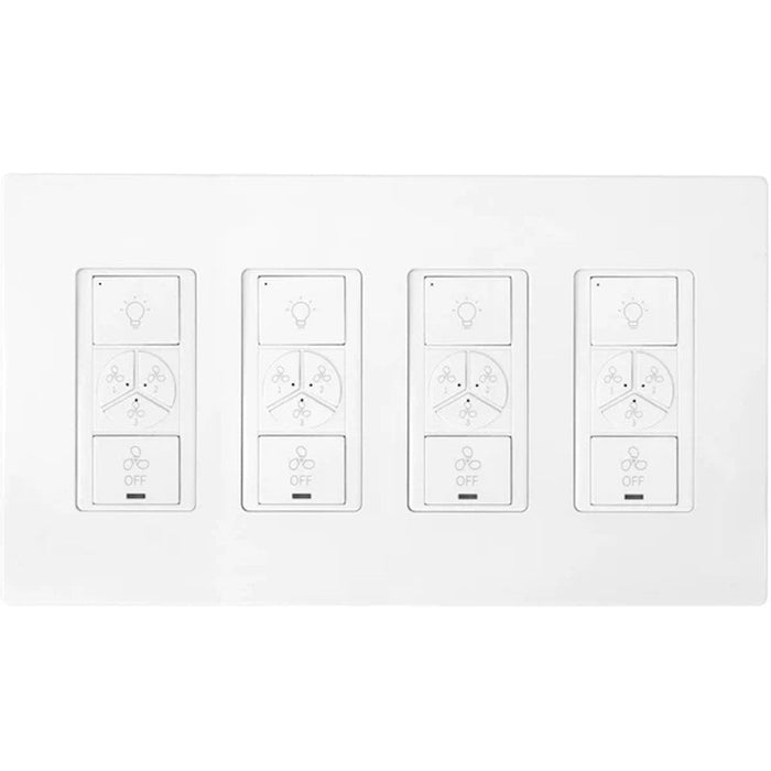 Carro Pionnier Smart Switch, Light On/Off, White. 4-Gang - VPN-04F01A-WH04