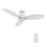 Carro Trento 44" Ceiling Fan/Remote/Light Kit, White/White