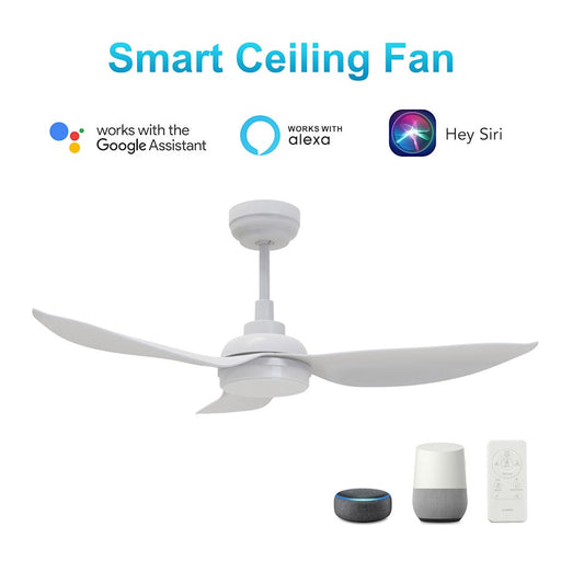 Carro Daffodil 45" Ceiling Fan/Remote/Light Kit, White/White - VS453V-L12-W1-1