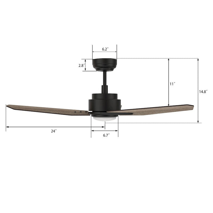 Carro Tracer 48" Ceiling Fan/Remote/Light Kit