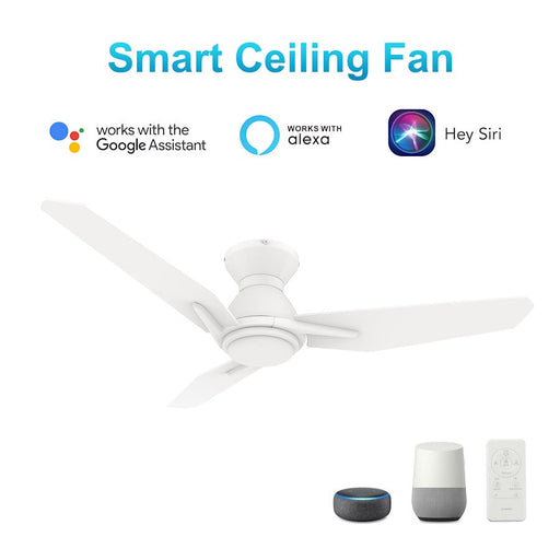 Carro Calen 48" Ceiling Fan/Remote/Light Kit, White/White - VS483J3-L11-W1-1-FM