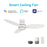 Carro Hobart 48" Ceiling Fan/Remote/Light Kit, White/White - VS483Q6-L12-W1-1-FM