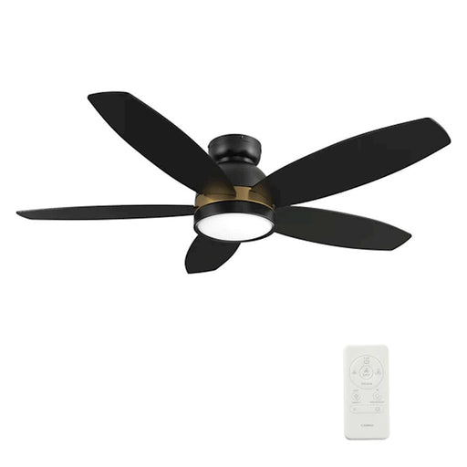 Carro Granville 48" Ceiling Fan/Remote/Light Kit, Black - VS485Q5-L12-B2-1-FM