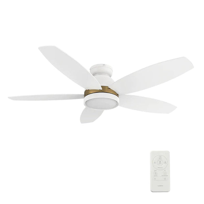 Carro Granville 48" Ceiling Fan/Remote/Light Kit, White - VS485Q5-L12-W1-1-FMA