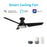 Carro Kreis 52" Smart Ceiling Fan/Remote, Black/Black - VS523A1-L12-B2-1-FM