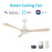 Carro Perry 52" Ceiling Fan/Remote/Light Kit, White - VS523A2-L12-WM1-1