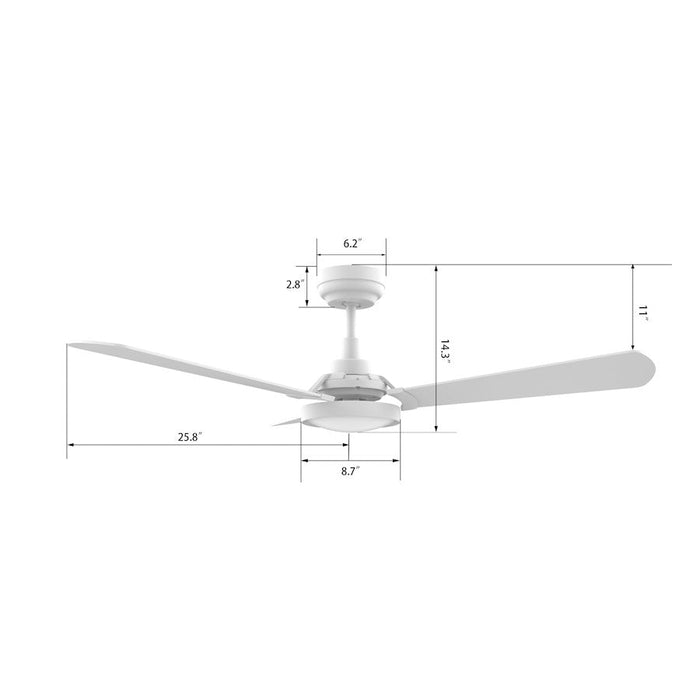 Carro Brisa 52" Ceiling Fan/Remote/Light Kit