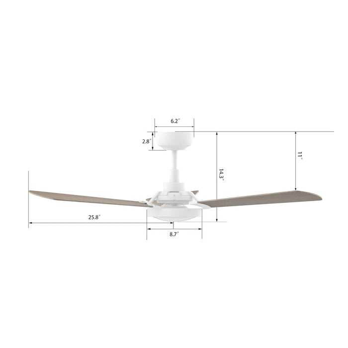 Carro Brisa 52" Ceiling Fan/Remote/Light Kit