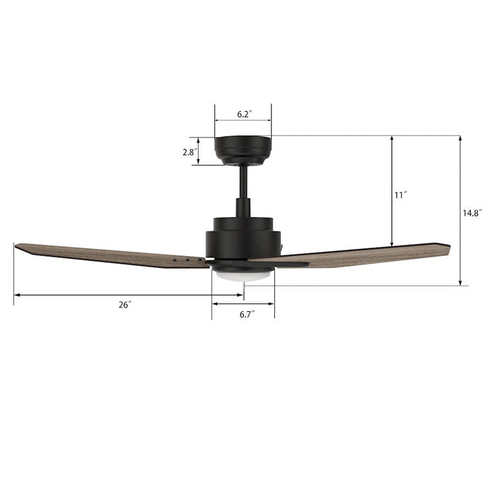 Carro Tracer 52" Ceiling Fan/Remote/Light Kit