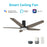 Carro Woodrow 52" Ceiling Fan/Remote/Light Kit, Black/Wood - VS525B-L22-BS-1-FM