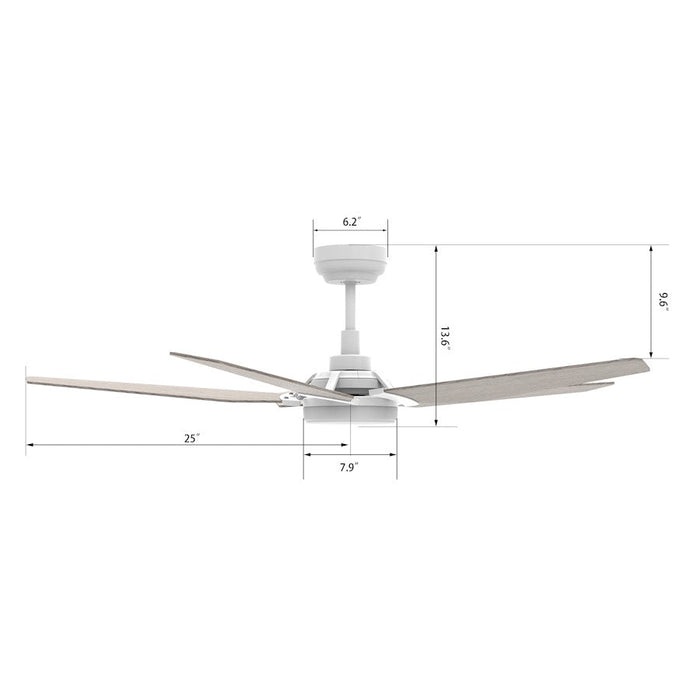 Carro Woodrow 52" Smart Ceiling Fan/Remote/Light Kit