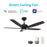 Carro Sonder 52" Smart Ceiling Fan/Remote, Black/Walnut - VS525D-L31-B5-1