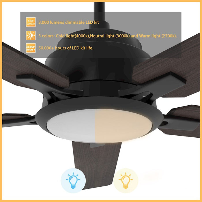 Carro Espear 52" Smart Ceiling Fan/Remote/Light Kit