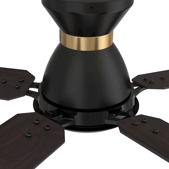 Carro Espear 52" Ceiling Flush Fan/Remote, Black/Walnut