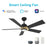 Carro Ascender 52" Ceiling Fan/Remote, Black/Black/Gold - VS525J1-L11-B2-1G