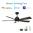 Carro Ascender 52" Smart Ceiling Fan/Remote, Black/Walnut - VS525J1-L11-B5-1