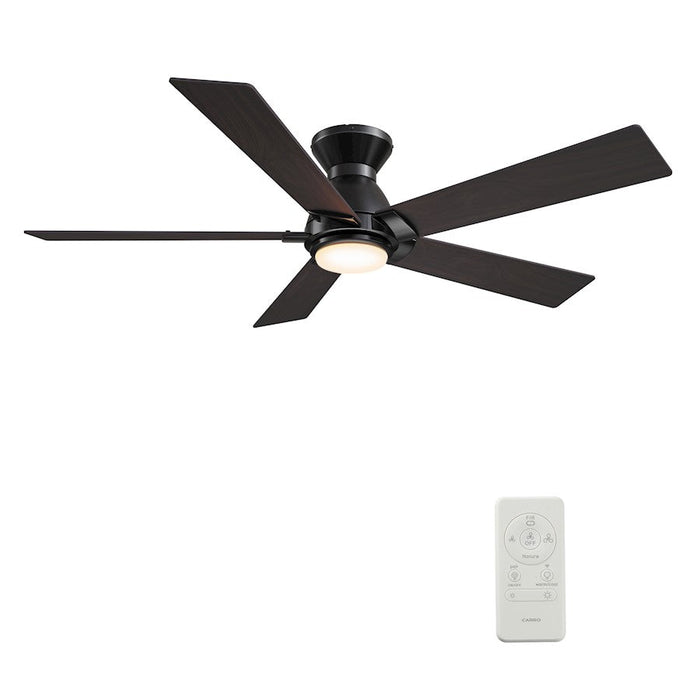 Carro Ascender 52" Ceiling Fan/Remote/Light Kit, Black/Walnut