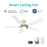 Carro Ascender 52" Ceiling Fan/Remote/Light Kit, White - VS525J1-L11-W1-1G-FM