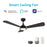 Carro Brisa 56" Ceiling Fan/Remote/Light Kit, Black/Walnut - VS563B3-L22-B5-1