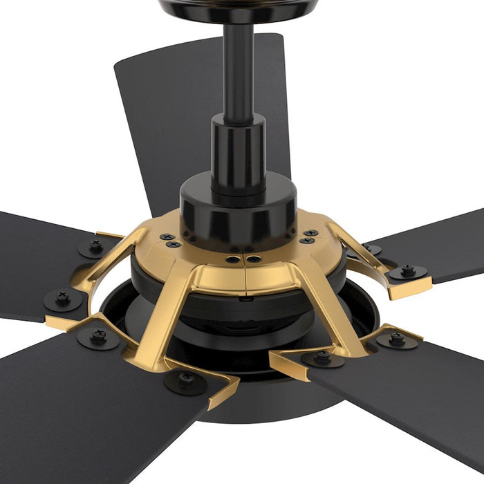 Carro Winston 56" Ceiling Fan/Remote/Light Kit, Black/Black