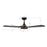 Carro Winston 56" Ceiling Fan/Remote/Light Kit, Black/Black