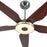 Carro Elira 56" Smart Ceiling Fan, Silver/Rosewood