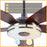 Carro Elira 56" Smart Ceiling Fan, Silver/Rosewood