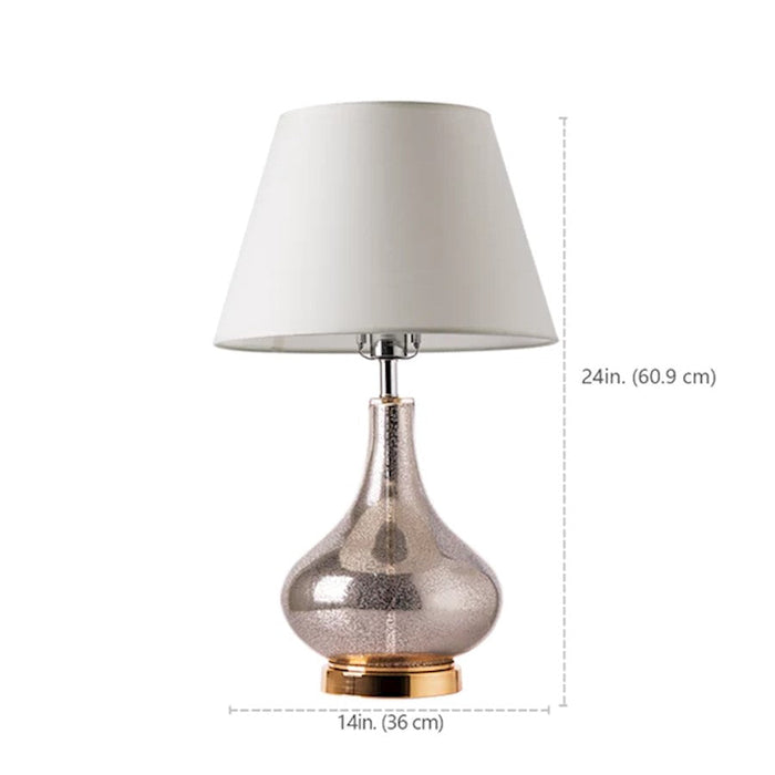 Carro Loto Little 1 Light 24" Table Lamp/Single, Gold Merc/Beige