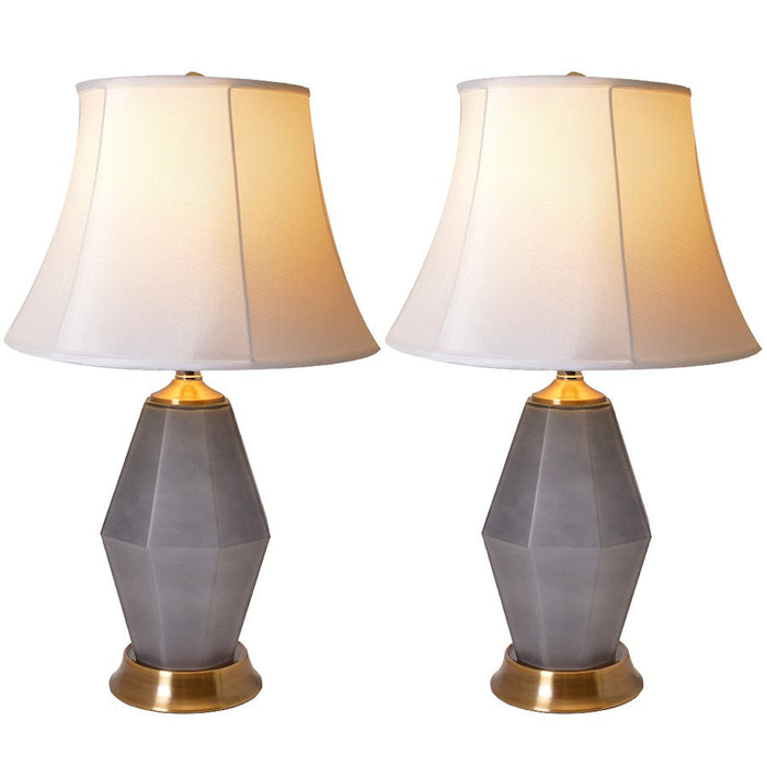 Carro Diamant 1 Light 24" Table Lamp, Set of 2, Grey/White - VT-G24022A1