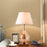 Carro Mawar 1 Light 25" Table Lamp/Single, Gold/Beige