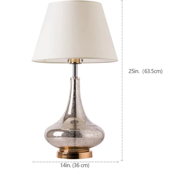 Carro Loto 1 Light 25" Table Lamp/Single, Gold Mercury/Beige