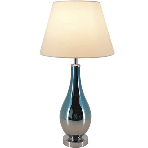 Carro Lola 1 Light 28" Table Lamp/Single, Blue Chrome/Beige - VT-G28011A1