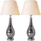 Carro Lola 1 Light 28" Table Lamp, Set of 2, Chrome Grey/Beige - VT-G28012A4