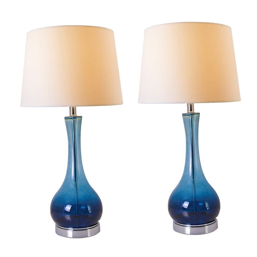 Carro Melati 1 Light 28" Table Lamp, Set of 2, Blue/White - VT-G28052A1