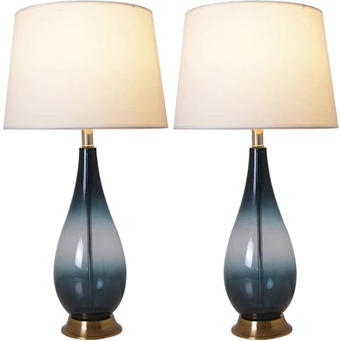 Carro Lola 1 Light 28" Table Lamp, Set of 2, Dark Green/White - VT-G28062A1