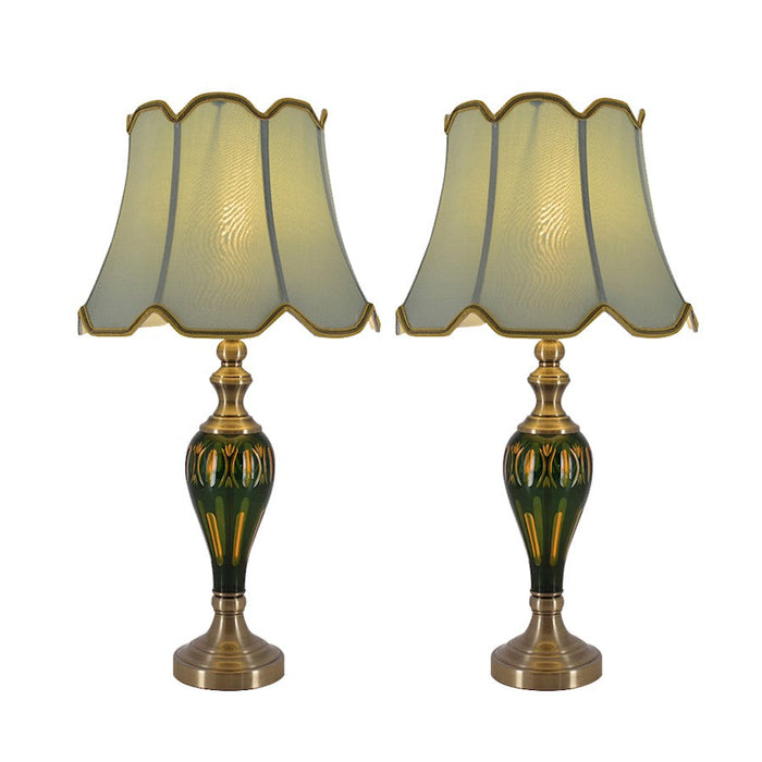 Carro Piatunnia 1 Light 28" Table Lamp, Set of 2, Green/Green - VT-G28082A1