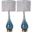 Carro Lola Big 1 Light 30" Table Lamp, Set of 2, Blue/Silver - VT-G30012A1S