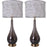 Carro Lola Big 1 Lt 30" Table Lamp, Set of 2, Smoke Grey/Silver - VT-G30012A2S