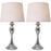 Carro Meermin 1 Light 25"Table Lamp, Set of 2, Chrome/White - VT-M25012A1