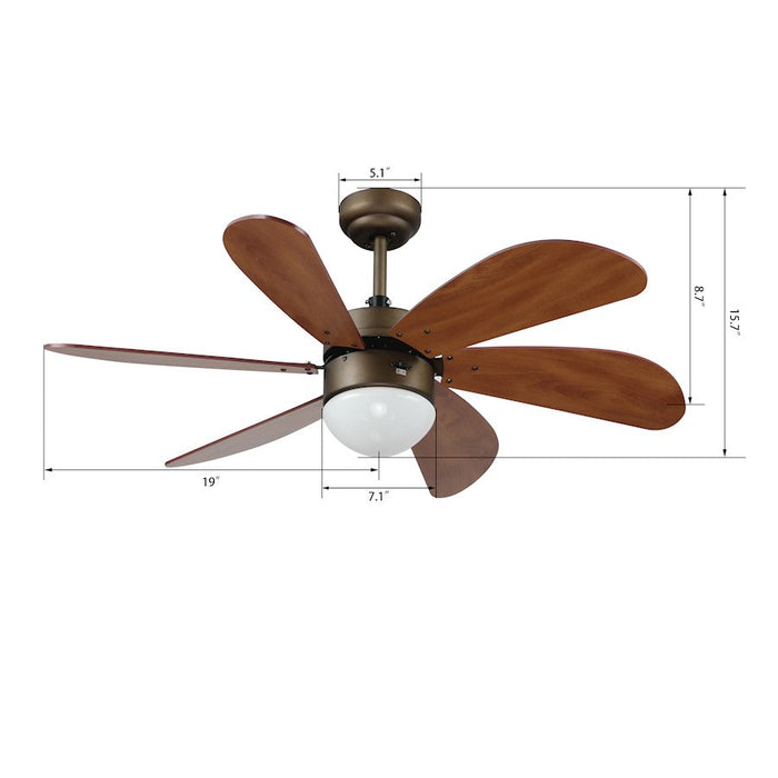 Carro Metanoia 38" Ceiling Fan/LED Light Kit